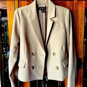 Rachel Zoe Light Tan Cropped Blazer Medium